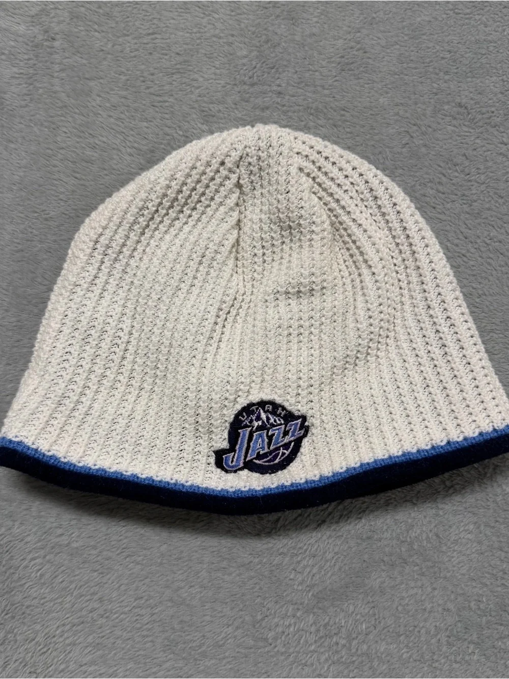 Vtg Adidas Utah Jazz Knit Beanie Skull Cap Basketball Streetwear Adult OSFA